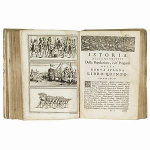 (Messico - Illustrati 700)   SOLIS Y RIVADENEYRA, Antonio.   Istoria della conquista del Messico della popolazione, e de’ progressi nell'America settentrionale.   In Venezia, per Andrea Poletti, 1704.  - Asta LIBRI, MANOSCRITTI E AUTOGRAFI - Associazione Nazionale - Case d'Asta italiane