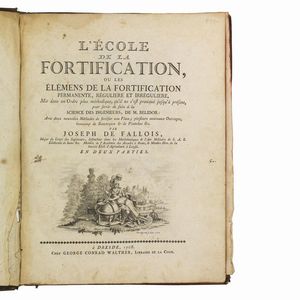 (Fortificazioni)   D’ARENBERG, Ernest.   L’art de la fortification appliqué a la défense des places de guerre d’un diamètre de six cents toises et au-dessus, par lequel on donne les moyens d’augmenter considérablement la force de résistance.   A Vienne, (Imprimerie d’Antoine Strauss), 1824.  - Asta LIBRI, MANOSCRITTI E AUTOGRAFI - Associazione Nazionale - Case d'Asta italiane