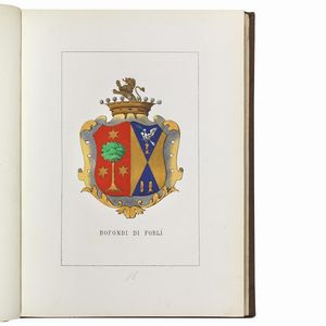 (Araldica)   DILIGENTI, Ulisse.   Storia delle famiglie illustri italiane. Volume I [- III].   Firenze, A spese dell&rsquo;Editore Ulisse Diligenti, [187.].  - Asta LIBRI, MANOSCRITTI E AUTOGRAFI - Associazione Nazionale - Case d'Asta italiane