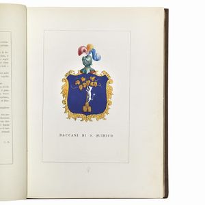 (Araldica)   DILIGENTI, Ulisse.   Storia delle famiglie illustri italiane. Volume I [- III].   Firenze, A spese dell&rsquo;Editore Ulisse Diligenti, [187.].  - Asta LIBRI, MANOSCRITTI E AUTOGRAFI - Associazione Nazionale - Case d'Asta italiane