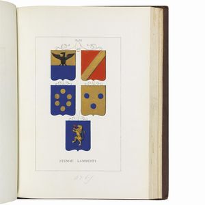 (Araldica)   DILIGENTI, Ulisse.   Storia delle famiglie illustri italiane. Volume I [- III].   Firenze, A spese dell&rsquo;Editore Ulisse Diligenti, [187.].  - Asta LIBRI, MANOSCRITTI E AUTOGRAFI - Associazione Nazionale - Case d'Asta italiane