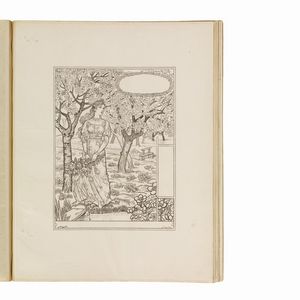 (Art Nouveau - Illustrati 900)   GRASSET, Eugène.   Les Mois. Douze Compositions D’Eugène Grasset. Gravées sur bois & imprimées en chromotypognraphie.   Paris, G. De Malherbe, [1895 o 1896].  - Asta LIBRI, MANOSCRITTI E AUTOGRAFI - Associazione Nazionale - Case d'Asta italiane