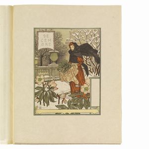(Art Nouveau - Illustrati 900)   GRASSET, Eugène.   Les Mois. Douze Compositions D’Eugène Grasset. Gravées sur bois & imprimées en chromotypognraphie.   Paris, G. De Malherbe, [1895 o 1896].  - Asta LIBRI, MANOSCRITTI E AUTOGRAFI - Associazione Nazionale - Case d'Asta italiane