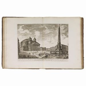 (Roma - Architettura - Illustrati 700)   BARBAULT, Jean.     Les plus beaux édifices de Rome moderne, ou recueil des plus belles vues des principales églises, places, palais, fontaines, etc. qui sont dans Rome.   A Rome, chez Bouchard & Gravier Libraires françois … de l’imprimerie de Komarek, 1763.  - Asta LIBRI, MANOSCRITTI E AUTOGRAFI - Associazione Nazionale - Case d'Asta italiane