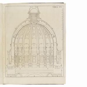 (Roma - Vaticano - Architettura - Illustrati 700)   POLENI, Giovanni.   Memorie istoriche della gran cupola del tempio vaticano, e de’ danni di essa, e de’ ristoramenti loro, divise in libri cinque.   In Padova, nella stamperia del Seminario, 1748.  - Asta LIBRI, MANOSCRITTI E AUTOGRAFI - Associazione Nazionale - Case d'Asta italiane