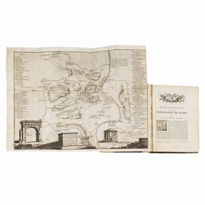 (Roma antica - Illustrati 700)   VENUTI, Ridolfino.   Accurata, e succinta descrizione topografica delle antichit&agrave; di Roma … Parte prima [- seconda].   In Roma, presso Gio Battista Bernab&ograve;, e Giuseppe Lazzarini, 1763.  - Asta LIBRI, MANOSCRITTI E AUTOGRAFI - Associazione Nazionale - Case d'Asta italiane