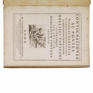 (Roma - Vaticano - Architettura - Illustrati 700)   ZABAGLIA, Nicola.     Castelli e ponti di maestro Nicola Zabaglia, con alcune ingegnose pratiche, e con la descrizione del trasporto dell’Obelisco Vaticano.   In Roma, nella stamperia di Niccolò, e Marco Pagliarini, 1743.  - Asta LIBRI, MANOSCRITTI E AUTOGRAFI - Associazione Nazionale - Case d'Asta italiane