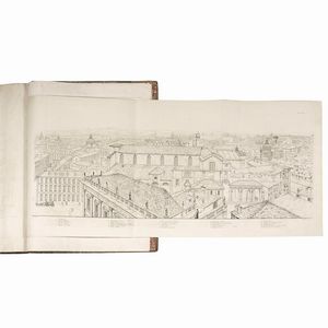 (Roma - Vedute - Illustrati 800)   ABBOTT, Henry.     Antiquities of Rome; comprising twenty-four select views of its principal ruins: illustrated by a panoramic outline of the modern city, taken from the capitol. From drawings by Henry Abbott, esq. made in the year 1818.   London, printed by John Tyler, Rathbone place; and published by Baldwin, Cradock, and Joy, Paternoster row, 1820.  - Asta LIBRI, MANOSCRITTI E AUTOGRAFI - Associazione Nazionale - Case d'Asta italiane