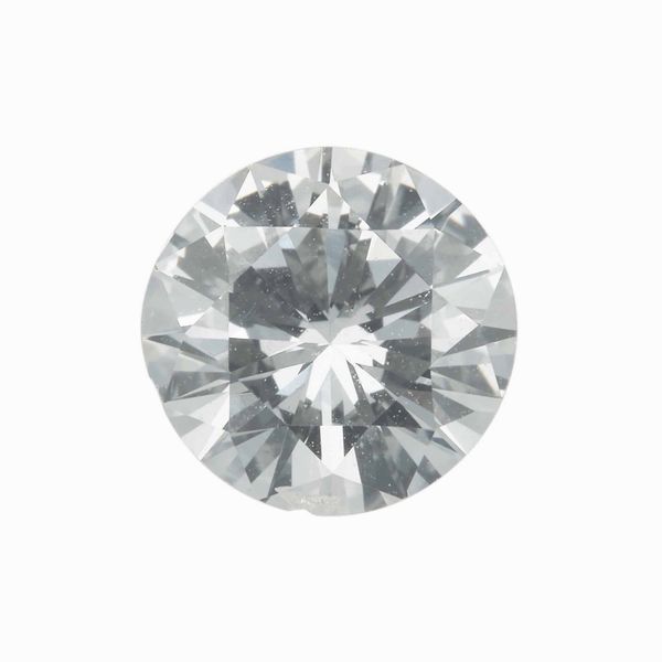 Diamante taglio brillante di ct 0.88, colore K, caratteristiche interne SI1, fluorescenza UV debole azzurra  - Asta Fine Jewels - Associazione Nazionale - Case d'Asta italiane