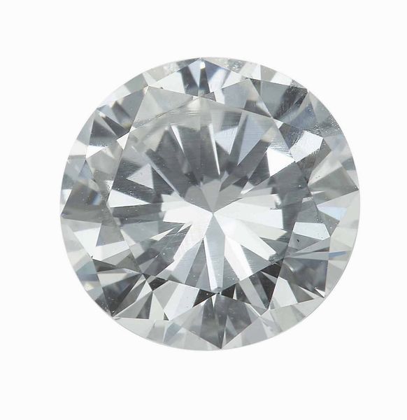 Diamante taglio brillante di ct 1.74, colore F, caratteristiche interne VVS2, fluorescenza UV nulla  - Asta Fine Jewels - Associazione Nazionale - Case d'Asta italiane