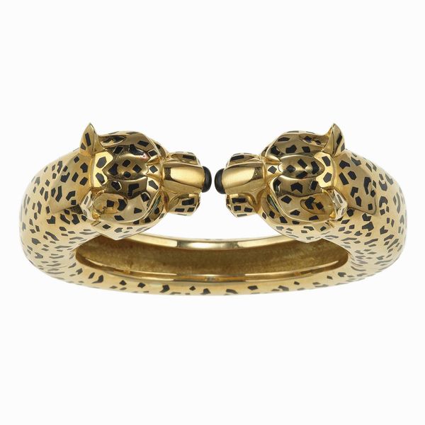 Cartier. Bracciale 'Panthre' con smalto e smeraldi  - Asta Fine Jewels - Associazione Nazionale - Case d'Asta italiane