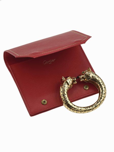 Cartier. Bracciale 'Panthre' con smalto e smeraldi  - Asta Fine Jewels - Associazione Nazionale - Case d'Asta italiane