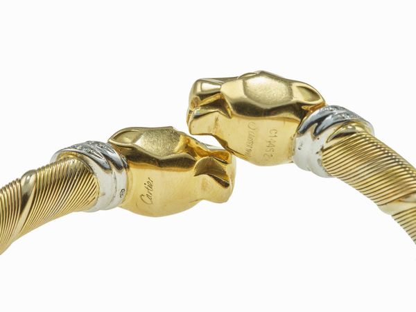 Cartier. Demi-parure Panthre composta da girocollo e bracciale  - Asta Fine Jewels - Associazione Nazionale - Case d'Asta italiane