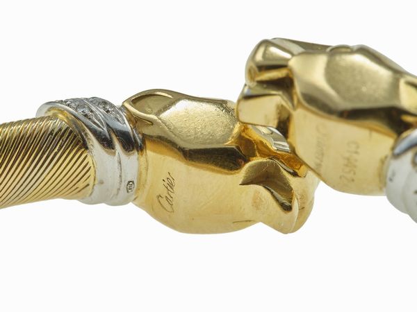 Cartier. Demi-parure Panthre composta da girocollo e bracciale  - Asta Fine Jewels - Associazione Nazionale - Case d'Asta italiane