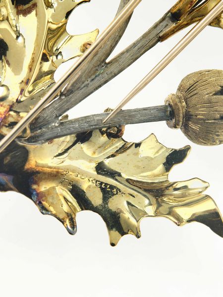 M. Buccellati. Spilla cardo  - Asta Fine Jewels - Associazione Nazionale - Case d'Asta italiane