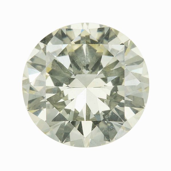 Diamante taglio brillante di ct 3.39, colore Y, caratteristiche interne VVS1, fluorescenza UV debole  - Asta Fine Jewels - Associazione Nazionale - Case d'Asta italiane