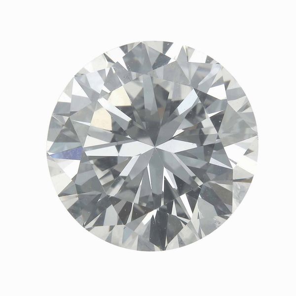 Diamante taglio brillante di ct 3.48, colore F, caratteristiche interne VS1, fluorescenza UV forte azzurra  - Asta Fine Jewels - Associazione Nazionale - Case d'Asta italiane