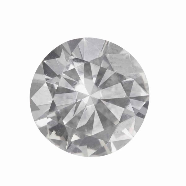 Diamante taglio brillante di ct 3.94, colore O-P (brownish), clarity VS1, fluorescenza UV nulla  - Asta Fine Jewels - Associazione Nazionale - Case d'Asta italiane