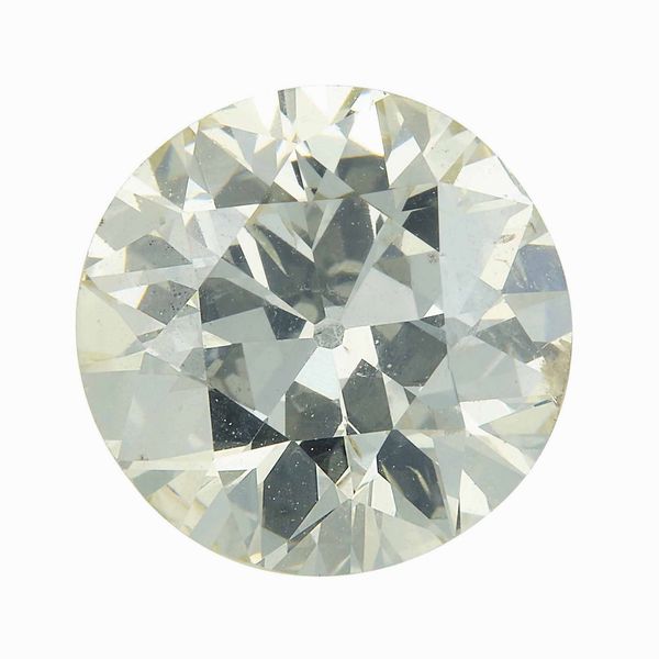 Diamante di vecchio taglio di ct 5.34, colore S-Z, caratteristiche interne P1, fluorescenza UV debole gialla  - Asta Fine Jewels - Associazione Nazionale - Case d'Asta italiane