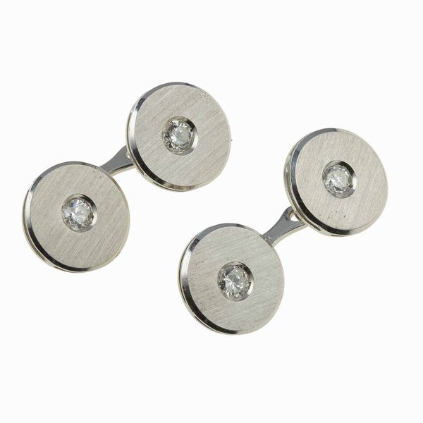 Bottoni da polso con diamanti  - Asta Fine Jewels - Associazione Nazionale - Case d'Asta italiane