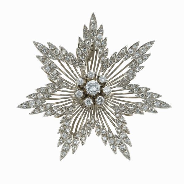 Spilla con diamanti  - Asta Fine Jewels - Associazione Nazionale - Case d'Asta italiane