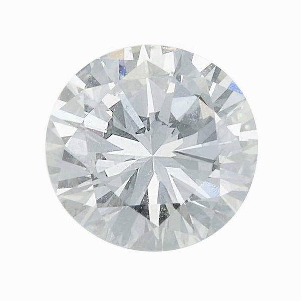 Diamante taglio brillante di ct 0.90, colore H, caratteristiche interne VVS2, fluorescenza UV nulla  - Asta Fine Jewels - Associazione Nazionale - Case d'Asta italiane