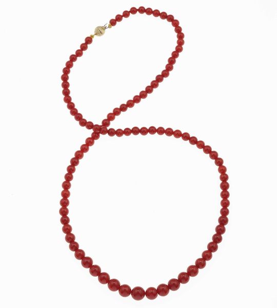 Collana in corallo rosso  - Asta Fine Jewels - Associazione Nazionale - Case d'Asta italiane