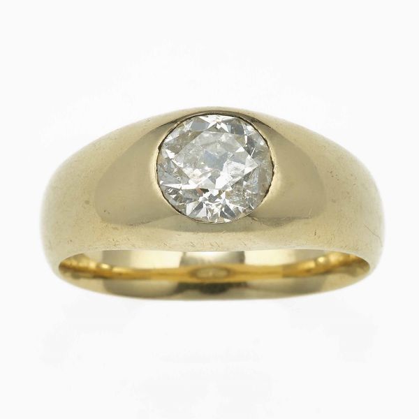 Anello con diamante di vecchio taglio di ct 1.70 circa  - Asta Fine Jewels - Associazione Nazionale - Case d'Asta italiane