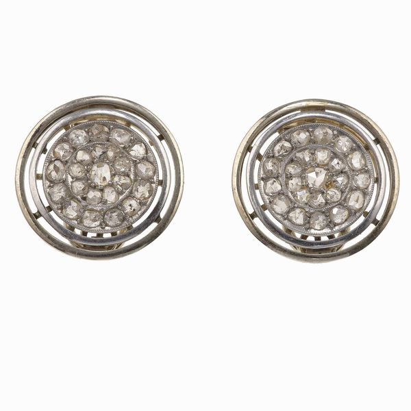 Orecchini con diamanti taglio a rosa  - Asta Fine Jewels - Associazione Nazionale - Case d'Asta italiane