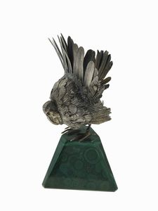 M. Buccellati. tacchino su base in malachite  - Asta Fine Jewels - Associazione Nazionale - Case d'Asta italiane