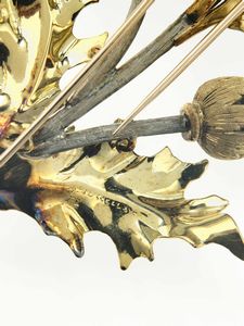 M. Buccellati. Spilla cardo  - Asta Fine Jewels - Associazione Nazionale - Case d'Asta italiane