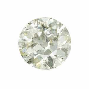 Diamante di vecchio taglio di ct 5.94, colore Q-R, caratteristiche interne P2, fluorescenza UV molto debole azzurra  - Asta Fine Jewels - Associazione Nazionale - Case d'Asta italiane
