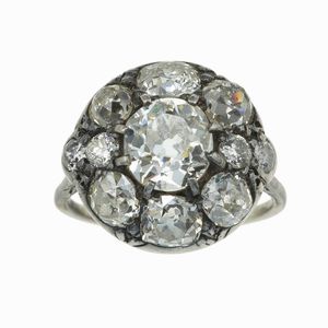 Anello con diamanti di vecchio taglio  - Asta Fine Jewels - Associazione Nazionale - Case d'Asta italiane