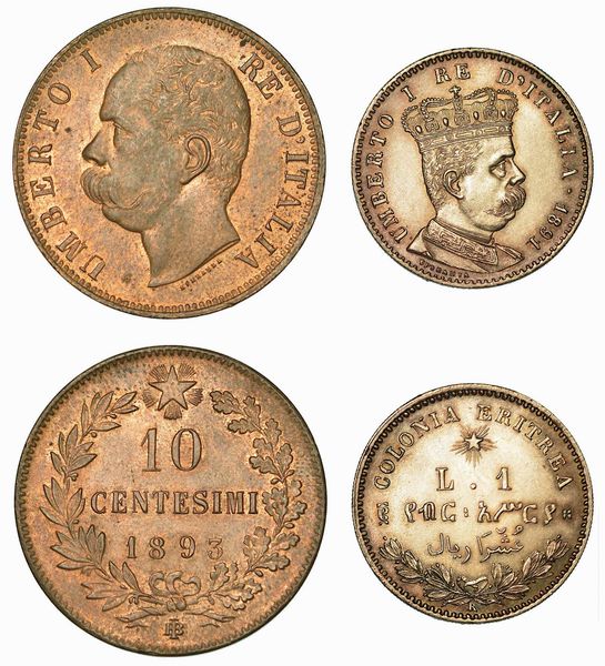 REGNO D'ITALIA. Lotto di due monete.  - Asta Numismatica - Associazione Nazionale - Case d'Asta italiane