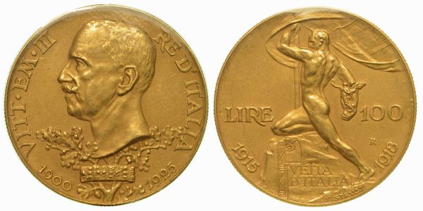 REGNO DITALIA. VITTORIO EMANUELE III DI SAVOIA, 1900-1946. 100 Lire 1925. Vetta dItalia.  - Asta Numismatica - Associazione Nazionale - Case d'Asta italiane