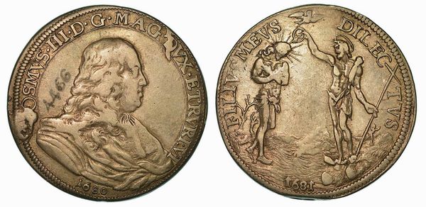 FIRENZE. COSIMO III DE' MEDICI, 1670-1723. Piastra 1681.  - Asta Numismatica - Associazione Nazionale - Case d'Asta italiane