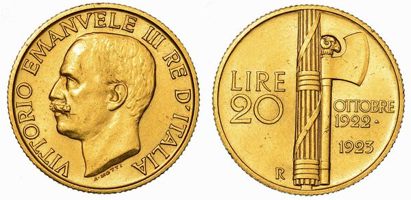 REGNO D'ITALIA. VITTORIO EMANUELE III DI SAVOIA, 1900-1946. 20 Lire 1923. Fascetto.  - Asta Numismatica - Associazione Nazionale - Case d'Asta italiane