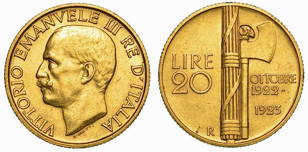 REGNO DITALIA. VITTORIO EMANUELE III DI SAVOIA, 1900-1946. 20 Lire 1923. Fascetto.  - Asta Numismatica - Associazione Nazionale - Case d'Asta italiane