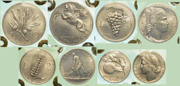 REPUBBLICA ITALIANA. Lotto di quattro monete.  - Asta Numismatica - Associazione Nazionale - Case d'Asta italiane