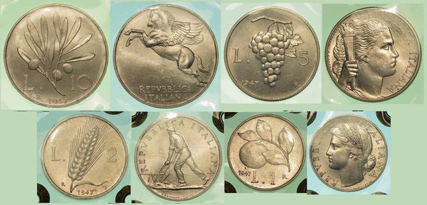 REPUBBLICA ITALIANA. Lotto di quattro monete.  - Asta Numismatica - Associazione Nazionale - Case d'Asta italiane
