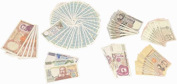 ITALIA. Lotto di circa 75 banconote.  - Asta Numismatica - Associazione Nazionale - Case d'Asta italiane