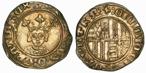 NAPOLI. ALFONSO I D'ARAGONA, 1442-1458. Reale o Grossone.  - Asta Numismatica - Associazione Nazionale - Case d'Asta italiane