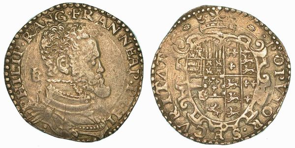 NAPOLI. FILIPPO II D'ASBURGO, 1556-1598. Mezzo Ducato.  - Asta Numismatica - Associazione Nazionale - Case d'Asta italiane