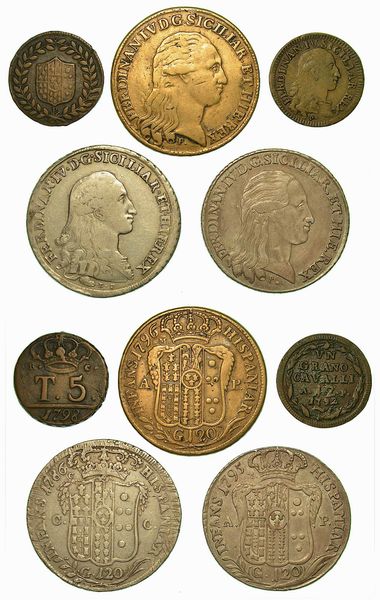 NAPOLI. Lotto di cinque monete.  - Asta Numismatica - Associazione Nazionale - Case d'Asta italiane