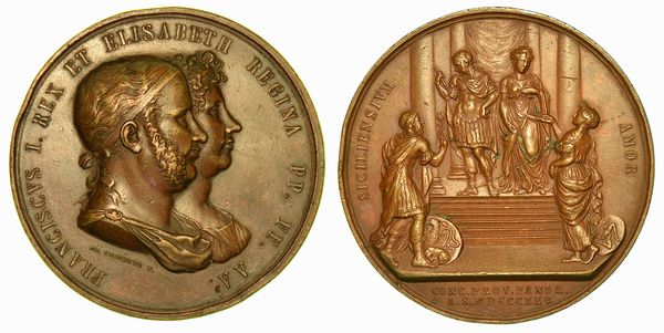 NAPOLI E SICILIA. FRANCESCO I DI BORBONE, 1825-1830. Medaglia in bronzo 1825. Concilio Provinciale Palermitano.  - Asta Numismatica - Associazione Nazionale - Case d'Asta italiane