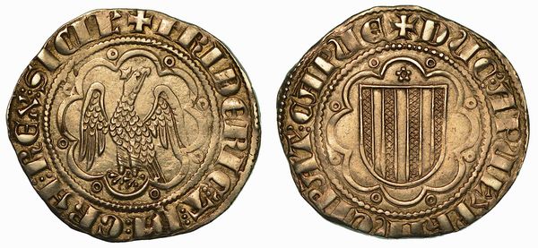SICILIA. FEDERICO III D'ARAGONA, 1296-1337. Pierreale. Messina.  - Asta Numismatica - Associazione Nazionale - Case d'Asta italiane