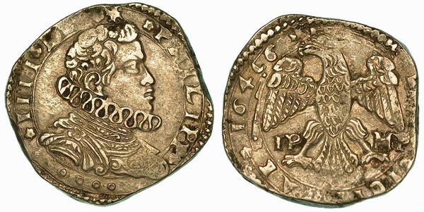 SICILIA. FILIPPO IV D'ASBURGO, 1621-1665. 4 Tar 1646. Messina.  - Asta Numismatica - Associazione Nazionale - Case d'Asta italiane