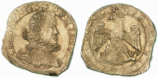 SICILIA. FILIPPO IV D'ASBURGO, 1621-1665. 4 Tar 1654 (data poco leggibile). Messina.  - Asta Numismatica - Associazione Nazionale - Case d'Asta italiane