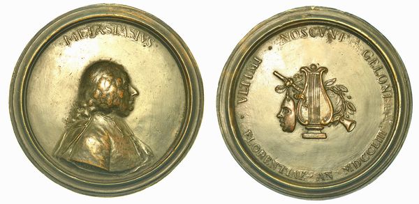 PIETRO METASTASIO, 1698-1782. Medaglia in bronzo 1753.  - Asta Numismatica - Associazione Nazionale - Case d'Asta italiane