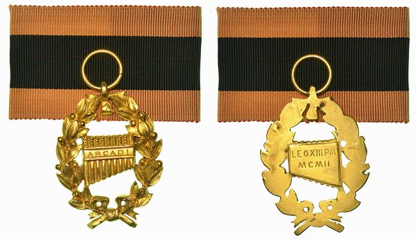 LEONE XIII (GIOACCHINO PECCI), 1878-1903. Medaglia in bronzo dorato 1902.  - Asta Numismatica - Associazione Nazionale - Case d'Asta italiane